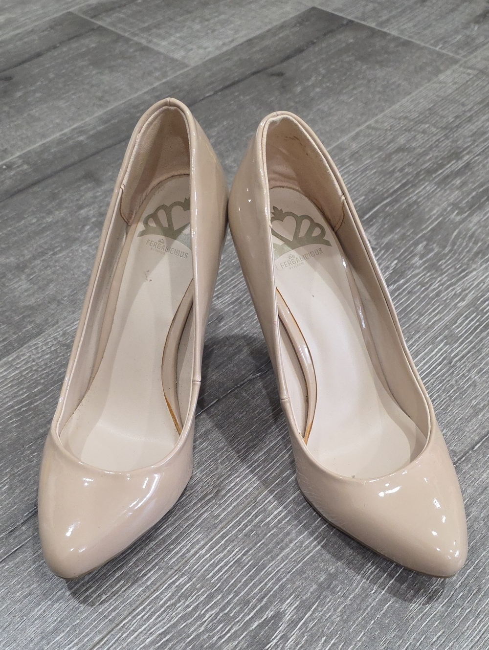 Classic Nude Patent Pointed-Toe Pumps